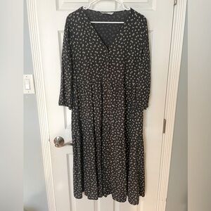 Floral Maxi Shirt Dress - EUC